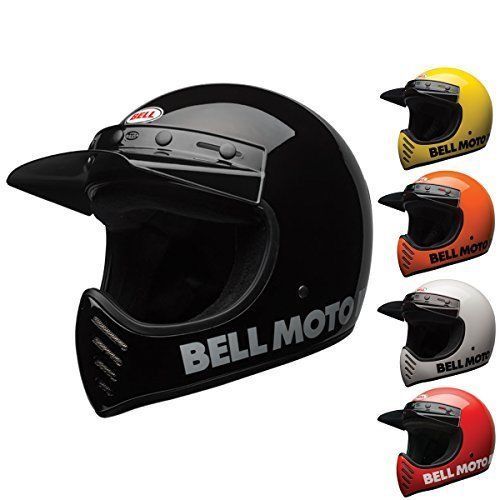 Bell Moto-3 Retro Full Face Motorcycle Helmet Classic Gloss