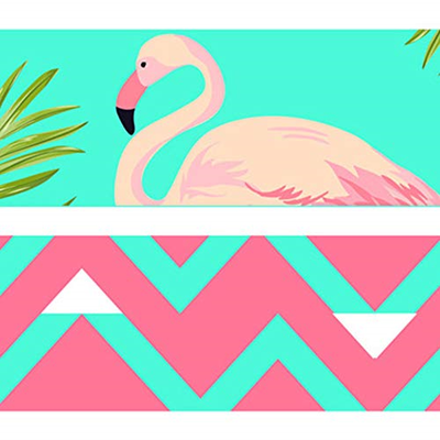 azuza Dog Collar and Leash Set, Pattern Printing,Adjustable Nylon Collar with M