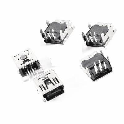 20Pcs Mini USB Type B 5-Pin Female Socket Right Angle DIP Jack Connector 