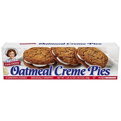 Oatmeal Crème Pies, 12 Individually Wrapped Sandwich Cookies, 16.2 OZ Box