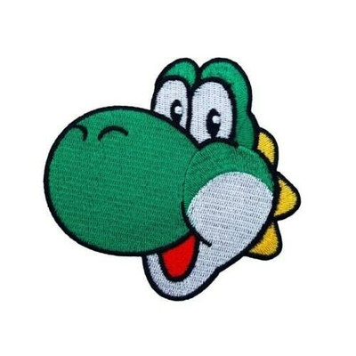 Yoshi Face (3.5 Inches) Iron/sew on Super Mario DIY Dinosaur Costume Gift Badges