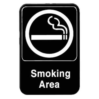 Thunder Group PLIS6902BK 6'' x 9'' Black Self Adhesive Information Symbol Sign