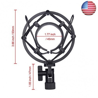 Microphone Shock Mount with Pop Filter, Mic Anti-Vibration Suspension Shock Moun