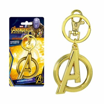 Avengers : Endgame NEW * Gold 'A' Key Chain * Pewter Keychain Metal