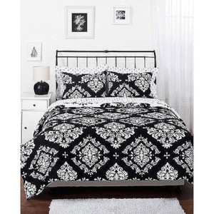 Classic Noir Reversible Comforter Set Black Full For Sale Online