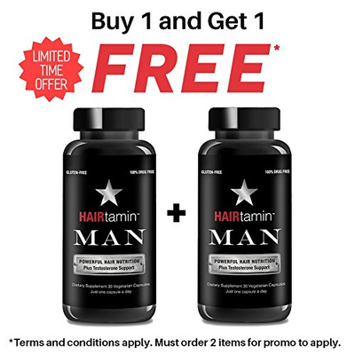 HAIRtamin Man Hair Growth Vitamins - Best Mens Biotin Fast Hair Growth Formula V