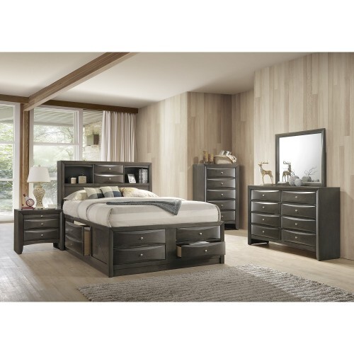 Ireland Queen Bed in Gray Oak AGO