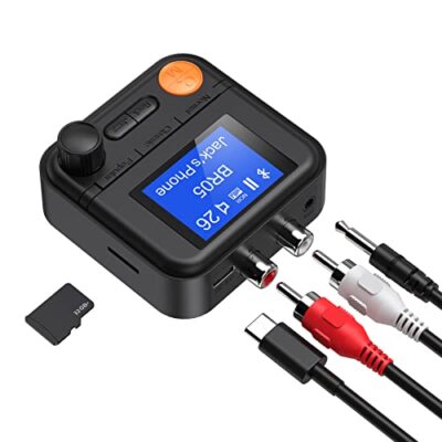 Bluetooth 5.2 Transmitter Receiver, Bluetooth Audio Adapter for home stereo,