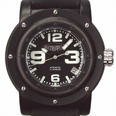 Pre-owned Xxl-retrowerk German Diver Automatic Ip-black Gun R-014 In Dark Slate Gray