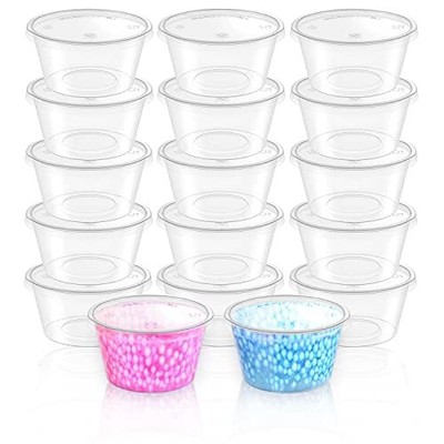 XINGLIAN 4 Oz Clear Slime Foam Ball Storage Containers with Lids for DIY Craf...