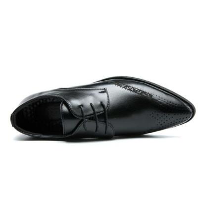 Details about / Mens Pointy Toe Wedding Party Lace up Club Low Top Faux Leather Business Shoes L