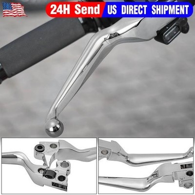 Chrome Hand Levers Clutch Brake Lever For Harley Sportster Heritage Dyna Softail