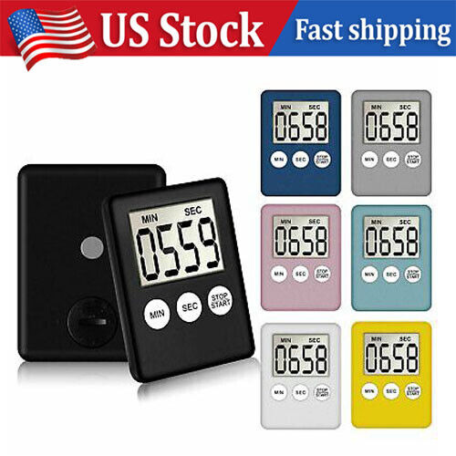 Magnetic Large Lcd Digital Kitchen Cooking Timer Count-Down Up Clock Loud Alarm