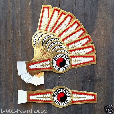 10 Vintage Origianl NORTHERN PACIFIC RAILWAY RAILROAD CIGAR Bands Labels Lot