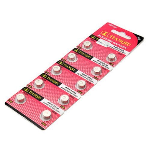 Confezione 10 Batteria Pila AG5 393A Bottone Tonda Alcalina 1.55V moc