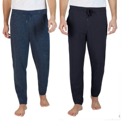 Eddie Bauer 2 Pack Men's Lounge Joggers, Heather Blue / Navy Blue, Medium, NWOT