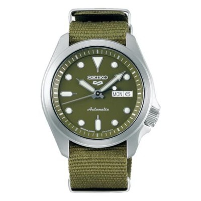 Pre-owned Seiko 5 Sport Sbsa055 Green Dial Automatic Mechanical Men Watch