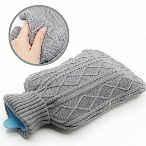 Borsa Acqua Calda Rivestita Con Fodera Maglia Caldo Fantasia Inverno Freddo dfh