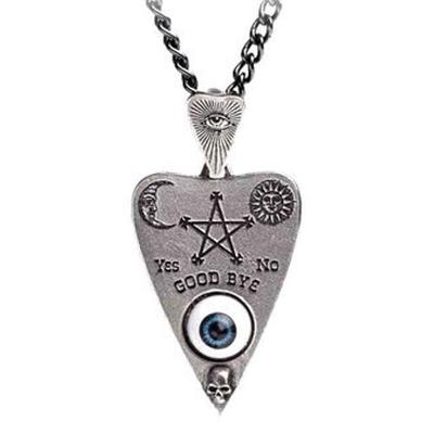 ALCHEMY PLANCHETTE PENDANT Ouija Spirit Board Gothic Eye + FREE VELVET POUCH
