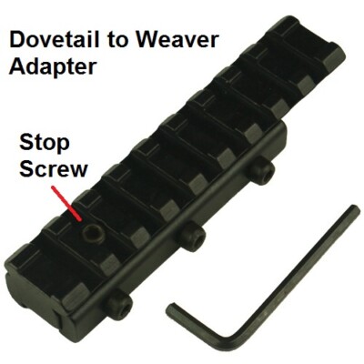 3/8'' Dovetail to 7/8'' Weaver With Stop Screw