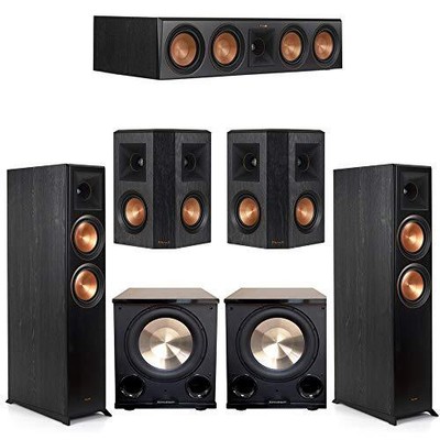 Klipsch 5.2 Ebony System - 2 RP-6000F, 1 RP-504C, 2 RP-402S, 2 PL-200II