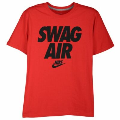 Nike Sportswear ''Swag Air'' T-Shirt Gym Red/Black Men's XL BNWT