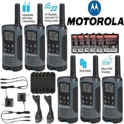 Motorola Talkabout T200TP Walkie Talkie 6 Pack Set 20 Mile Two Way Radio Package. Buy it now for 130.0
