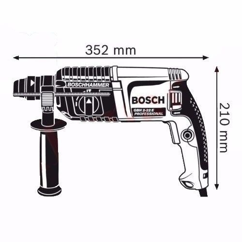 New Rotary Hammer With SDS-Plus Bosch GBH 2-22 E Professional Tool 