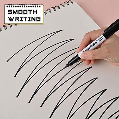 60 Pack Black Permanent Markers Fine Point Assorted Colors Works on PlasticWo...