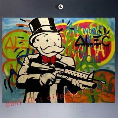 LMOP078L 100% handmade painted Cartoon characters art oil painting on canvas