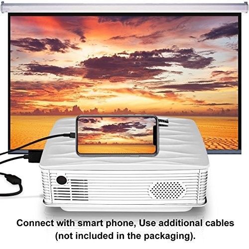 THZY 2200 Lumens Home Theater Projector Portable Support 1080P HDMI USB VGA TV