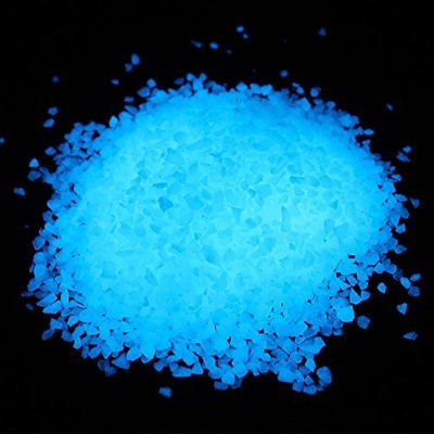 Glow in The Dark Gravel, Fish Tank Aquarium Gravel Sand, 3-5mm Sky Blue