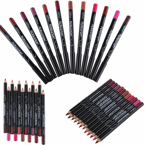 12x Lippenkonturenstift Wasserfest Lipliner Lip Liner Pen Pencil Makeup Set·