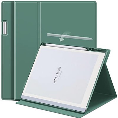ENET-CASE Case for Remarkable 2 Paper Tablet- Multi-Viewing Dark Green