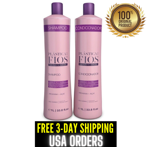 Plastica dos Fios Cadiveu Shampoo and Conditioner Washing Kit 2L Home Care 