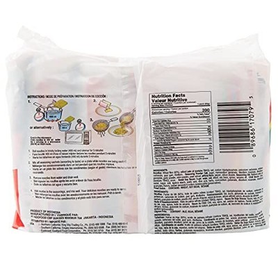  Fideos Salteados Instantaneos Mi Goreng, Certificado Halal, Sabor Original, 5 