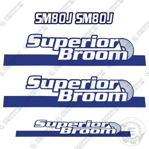 Fits Superior Broom SM80J Decal Kit Street Sweeper Equipment Decals