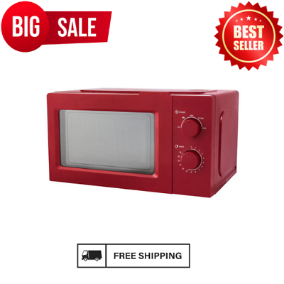 17L Freestanding Manual Microwave Oven 700W Red With 6 Power