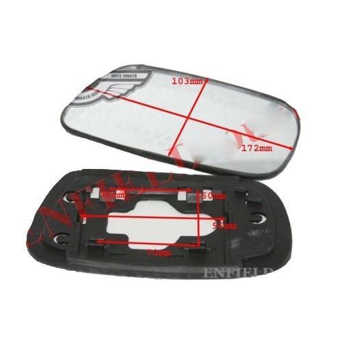 LH & RH ORVM Convex Wing Door Glass Mirror + Base Plate for Toyota Corolla 