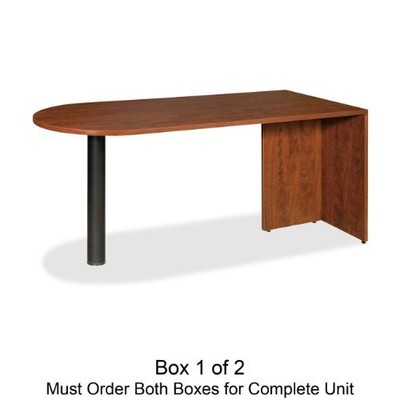 Lorell 69000 Series Peninsula Desk Box 1/2 - 66'' Width X 30'' Depth X 29.5''