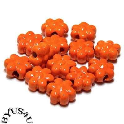 CRYSTALLINE CERAMIC DAISY FLOWER BEADS 15mm CHOICE OF COLOR 25pcs