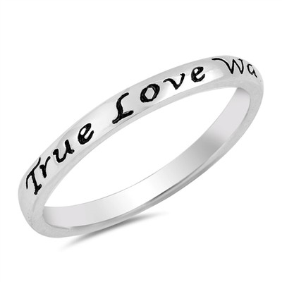 .925 Sterling Silver True Love Waits Promise Fashion Ring Size 3 to 10 NEW
