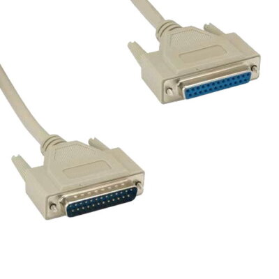 KNTK 100ft DB25 to DB25 Extension Cable RS232 Parallel Printer Serial SCSI M/F