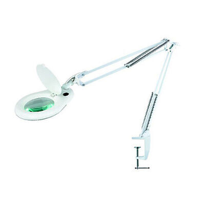 Magnifier Workbench Lamp - White with Bench Clamp