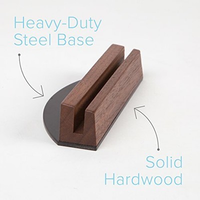 Now Playing Vinyl Record Album Cover Display Stand in Walnut