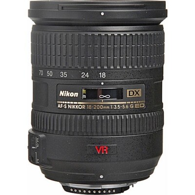 Nikon NIKKOR AF-S DX VR 18-200mm f/3.5-5.6G IF-ED Zoom Lens - Black