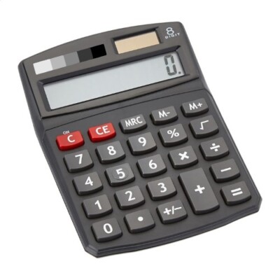 LCD 8-Digit Desktop Calculator, 1 Pack, Small, Black