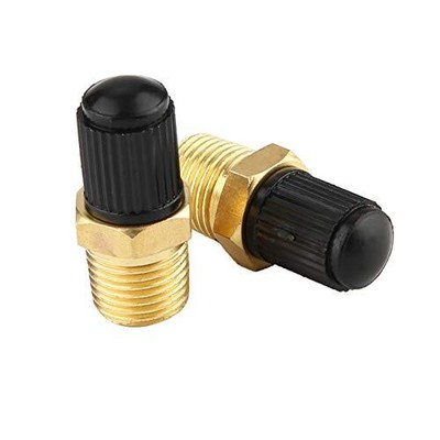 2Pcs 1/8" NPT MPT Brass Air Compressor Tank Fill Valve Air Compressor Tank Va...