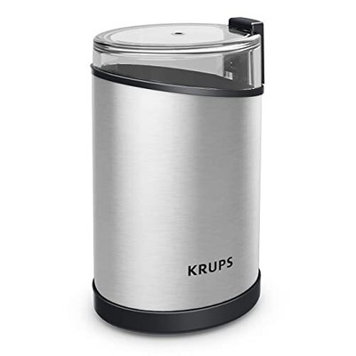 Krups Coffee Grinder Fast-Touch Stainless Steel 3oz 85 gr bean hopper Easy to...