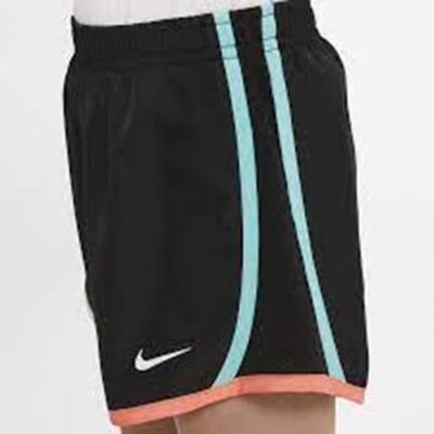 Nike Dry Tempo Girls' 6X Short W/ Mesh Liner Black/Neon 327358